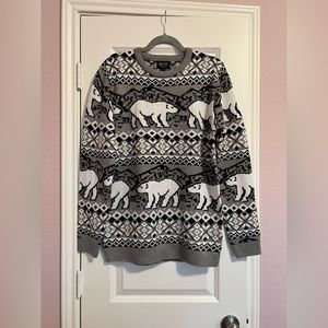 Boohoo men’s polar bear sweater